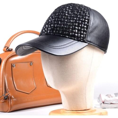 Mens Womens Genuine Leather Adjustable Military Baseball Newsboy Navy/Army Caps/Hats