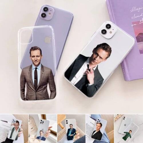Tom Hiddlestons Phone Case For iphone 12 11 mini x xs xr pro max 8 7 6s 6 5 5s 5c se plus Transparent soft