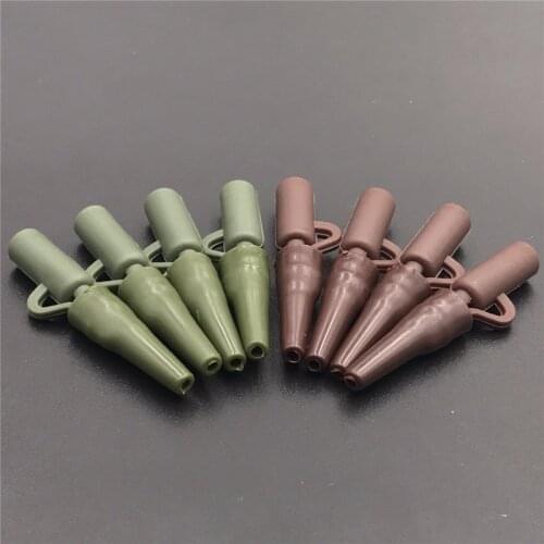 40pcs Carp fishing safety clips with tail rubber carp terminal tackle accessories quick change beads hook line link chod beads