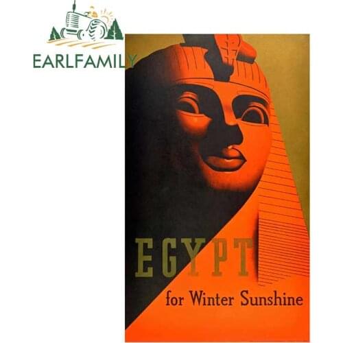 EARLFAMILY 13cm x 7.8cm For Original Art Deco Travel Poster Fine Car Stickers Laptop Decals Windshield Car Accessories Decor