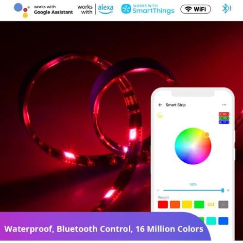 SONOFF L1 Lite Smart RGB LED Light Strip Dimmable Waterproof WiFi Flexible Strip Autonmation Work with eWelink Alexa Google Home