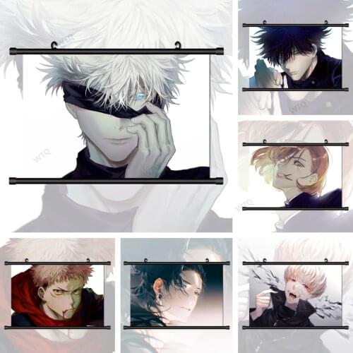 WTQ Canvas Painting Jujutsu Kaisen Gojou Yuuji Megumi Nobara Anime Posters Wall Decor Wall Art Picture Room Decor Home Decor