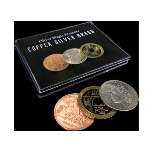 Copper Silver Brass (CSB) by Oliver Magic Coin Transposition Magic Tricks Coin Appear Vanish Magician Close Up Illusions Gimmick