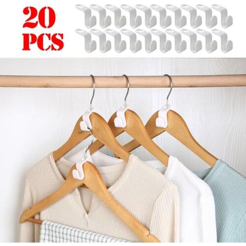 Multi-function Wardrobe Space-saving Hanger Hook Coat Hook Plastic Closet Stack Hanger Rack Bedroom Storage Wardrobe Organizer