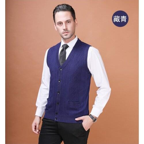 High quality male casual v-neck plaid wool sweater vest men office argyle pattern sweater cardgian sleeveless