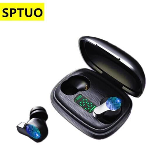 NEW Noise reduction Wireless Earphone Bluetooth V5.0 TWS Bluetooth headset LED Display Headset With Microphone free shipping