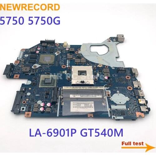 NEWRECORD P5WE0 LA-6901P MBRCG02006 MBRCG02007 Laptop motherboard for Acer Aspire 5750 5750G MB.RCG02.006 DDR3 GT540M Full test