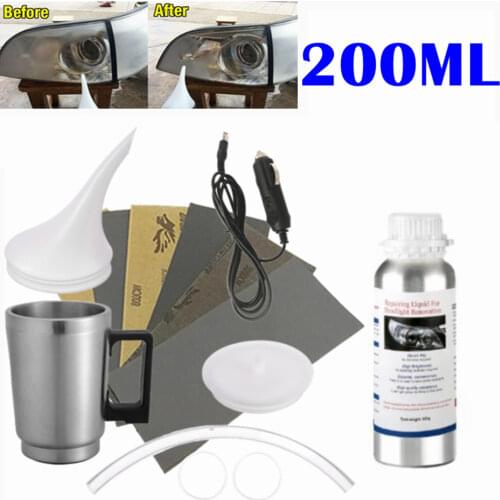 Car Headlight Polishing Steam Cleaning Headlights Light Restoration Polished Headlight Kit Liquid Polymer For Car Headlight