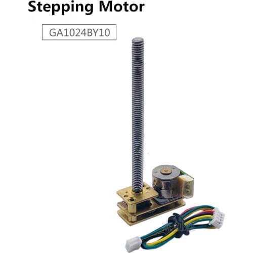 GA1024BY10 Stepping Reduction Motor 2Phase 4Line DC5V Full Metal Reducer Gear M4*55 Threaded Screw shaft Inversion