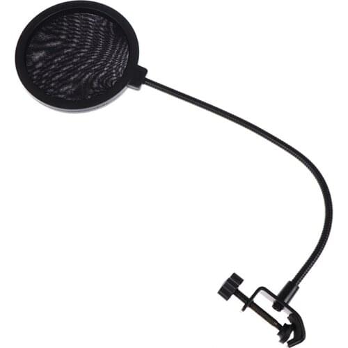 Durable Double Layer Windscreen Studio Microphone Flexible Wind Screen Mask Mic Pop Filter Bilayer Shield for Speaking Recording