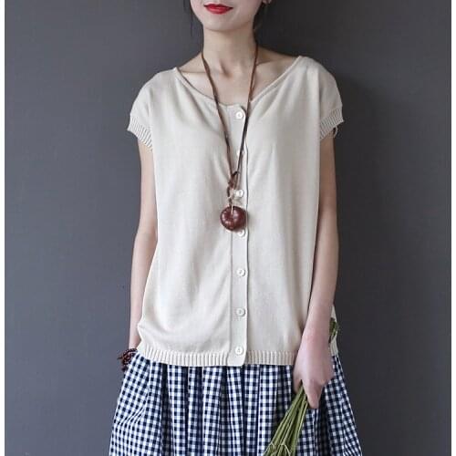 QATURALAN Women's Knitted T-shirts
