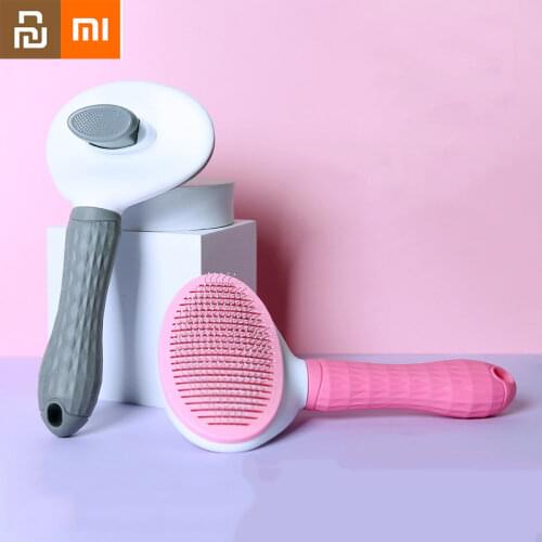 Xiaomi Pets Comb Cats Massage Open Nodular Comb Dog Hair Removal Brush Stainless Steel Needle One Key Hair Removal Grooming Tool