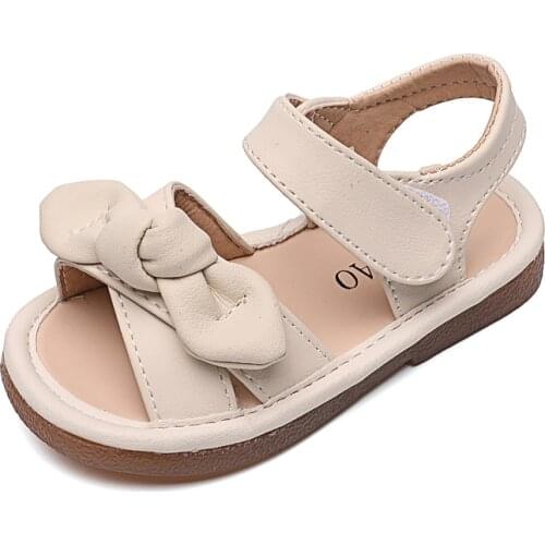 Girls Sandals Classic Sweet Princess Children Beach Shoes 2021 Summer High Quality Soft Children Kindergarten Sandals Bow-knot