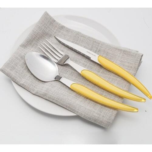 3pcs/set Dinnerware Cutlery Stainless Steel Flatware set Rainbow Dinner Knife Fork spoon Tableware Kitchen Accessories