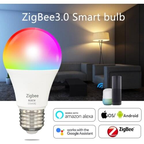 1-10 Pieces 9W/10W B22 Tuya Zigbee Smart Home LED Light Bulb Timer RGBCW Lamp Bulbs App Smart Life Smartthings Alexa Google Home