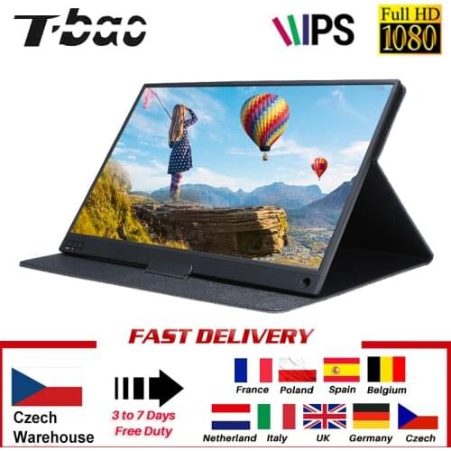 T-bao Thin Portable hd monitor 15.6inch type c hd Monitor for PC,laptop,phone,xbox,switch and ps4 pro portable gaming monitor