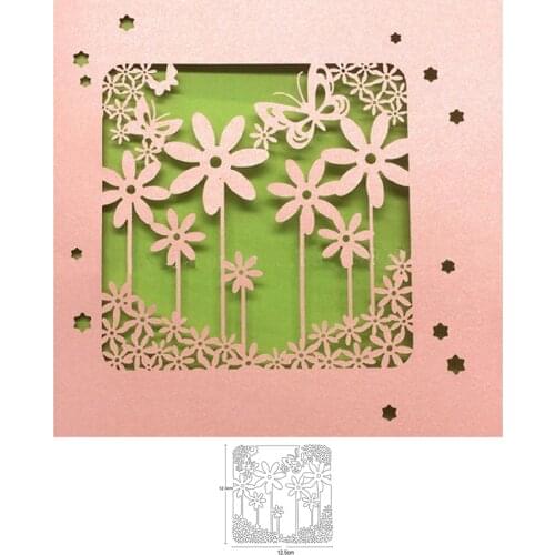 Flower Butterfly Frame Metal Cutting Dies Stencil for DIY Scrapbooking Album Embossing Paper Cards Decoratve Crafts Die Cuts