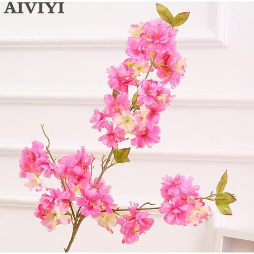 Foreign trade excellent product artificial cherry blossoms silk flower wedding home hotel arch window DIY desktop decoration