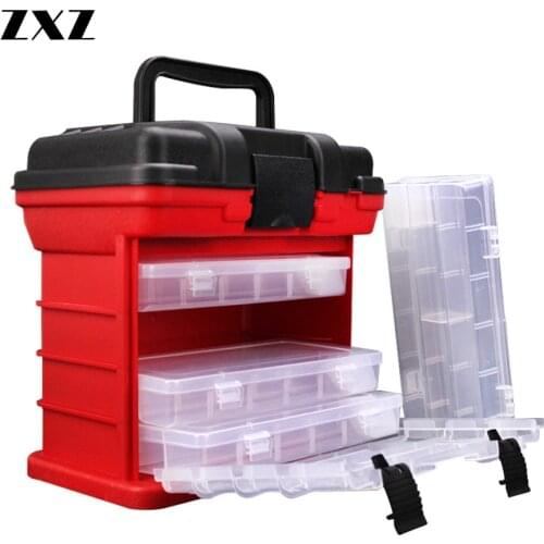 Waterproof Fishing Double Side Big Box Storage Case Sea Boat Distance Carp Fly Fishing Tackle Accessories 5 Layer Gear Large Bag