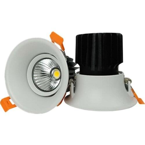 Dimmable Embedded Anti-glare Led COB Ceiling CRI＞93 ，Recessed downlight 7W 12W LED wall wash light Hotel Villa Lighting