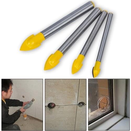 1pc 6/8/10/12mm Spear Head Drill Bits Carbide Round Shank Ceramic Tile Glass Marble Hole Opener Triangle Drilling
