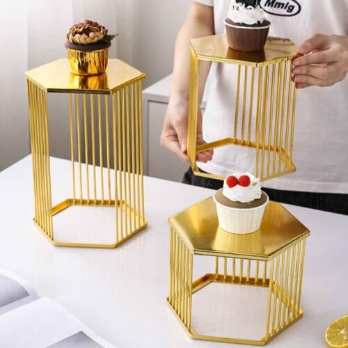 1pcs gold color cupcake stand Small vase stand jewelry display stand cake stand