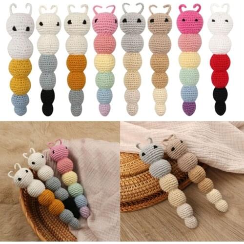 1Pc Lovely Cartoon Crochet Baby Rattles Baby Boys Baby Girls Soft Hand Bell Ring Rattle Kids Toys Bed Handbells Educational Toys