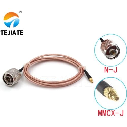 1PCS TEJIATE Adapter Cable N To MMCX Type NJ Convert MMCXJ 8-90CM 1M 1.5M 2M Length Connector RG316 Wire
