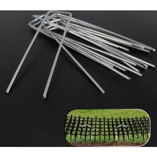 10Pcs 13cmx49cm Garden Prickle Strip Dig Stop Cat Repellent Deterrent Mat Spike Portable Anti-Cat Dog Outdoor Garden Supplies