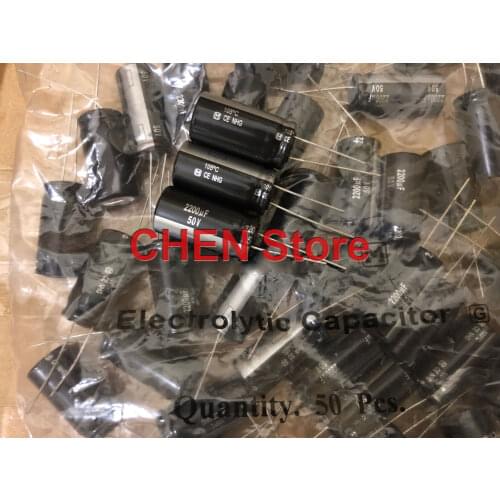 10PCS/20PCS new Matsushita NHG 50V2200UF 16X32MM CE nhg 2200uf 50v Audio electrolytic capacitor 2200uF/50V 105 degrees