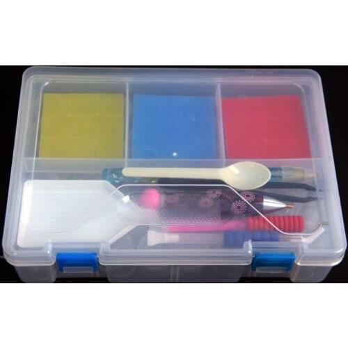 48Gird with tools Diamond Painting Tool Accessories Beads Container Rhinestone Diamond Embroidery Stone Storage Convenience Box