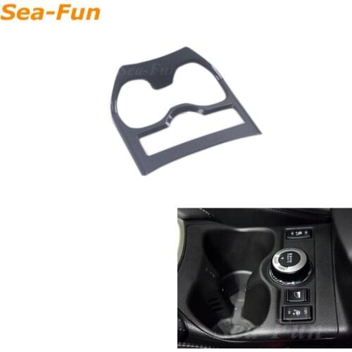Car Water Cup Holder Cover ABS Carbon fiber 2014/15/16/17/18 For NISSAN X-Trail XTrail T32 Rogue Auto Interior Accessories