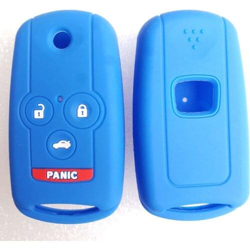 Car Styling Remote Protector Silicone Holder Cover for Acura MDX RDX TL TSX ZDX For Honda Accord Flip Key Fob 4 Button
