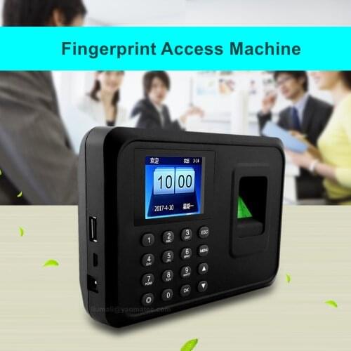 Biometric Fingerprint Attendance Machine LCD Display USB Biometric DC 5V/1A Time Clock Recorder Employee Checking-in Reader