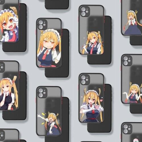 Miss Kobayashis Dragon Maid Phone Case Matte Transparent for iPhone 7 8 11 12 s mini pro X XS XR MAX Plus mobile bags cover