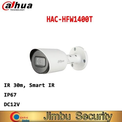 Dahua HAC-HFW1400T 4MP HDCVI IR Bullet Camera Output Switchable Camera IR30M smart IR mini cameras security camera outdoor