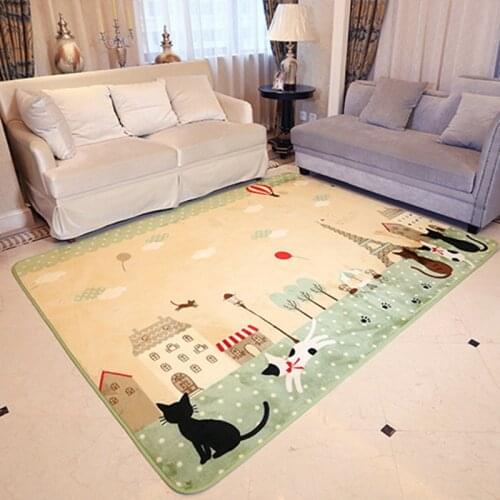 Kids Elf Cat Cartoon Carpets For Living Room Bedroom Study Room Home Decoration Carpet Mat Crawling Childrens/baby Floor Room