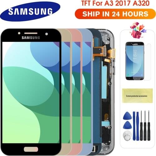 For Samsung Galaxy A3 2017 LCD A320 SM-A320F A320M A320Y LCD Display Touch Screen Digitizer Assembly For A3 A320 LCD Screen