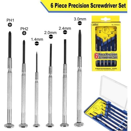 DIYWORK For Watch Glasses Mobile phone Computer Precision Multifunction Slotted Phillips Bits 6pcs/set Small Screwdriver Set