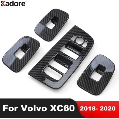 For Volvo XC60 XC 60 2018 2019 2020 SUV Silver Car Door Armrest Panel Handle Holder Window Lift Switch Button Cover Trim