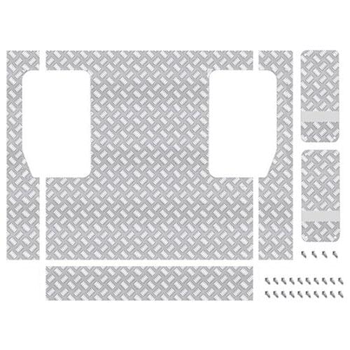 For WPL C24 C24-1 Metal Rear Trunk Decorative Board Anti-Slip Skid Plate 1/16 RC Car Upgrade Parts Accessories