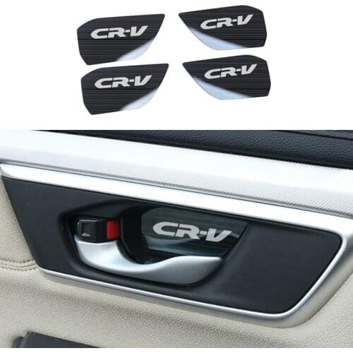 Car Door Bowl Decorated Patch Interior Handle Protector Cover Sticker for Honda CR-V CRV 2017 2018 2019 2020 2021 Accessories