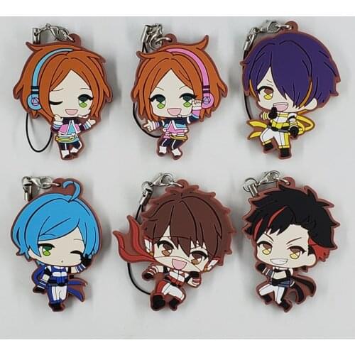 Ensemble Stars Original Japanese anime figure rubber mobile phone charms keychain strap