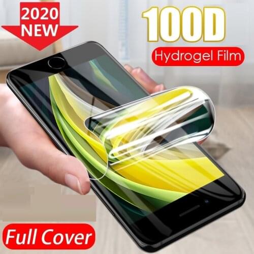 Full Cover Protective on For iPhone 11 12 X XS XR Pro Max Hydrogel Film iPhone 6 7 8 Plus SE Screen Protector