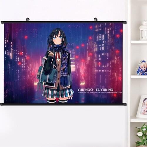 Isshiki Iroha Yuigahama Yui Yukinoshita Oregairu season 3 Anime Girl Wall Scroll Poster Wall Hanging Poster Home Decor 40×60cm