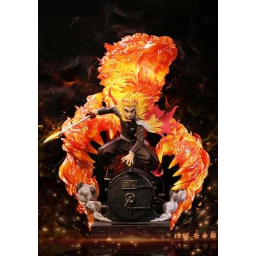 Presale Demon Slayer Blade [Yihong] Mohe XS Flame Pillar Apricot Shouro Purgatory Demon Slayer Blade GK Limited Statue Figure