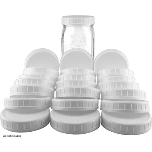 10 Pack Mason Jar Lids Unlined Ribbed Plastic Cup Lid For Regular Mouth Mason Cannings Leakproof Storage Bottle Caps Cover