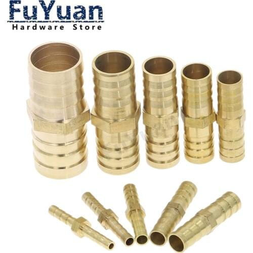 Brass Straight Hose Pipe Fitting Equal Barb 4mm 6mm 8mm 10mm 12mm 14mm 19mm Gas Copper Barbed Coupler Connector Adapter