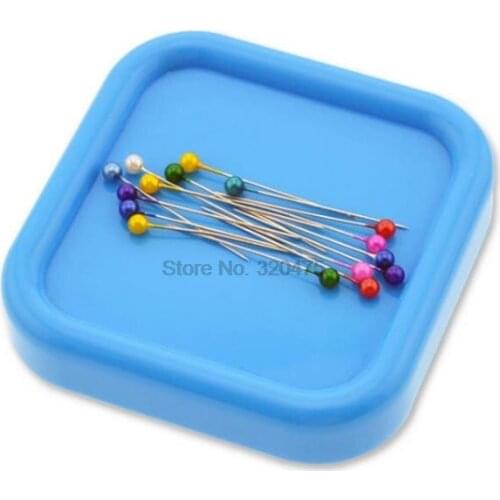 100pcs 4 Colors Magnetic Box Storage Pins Case Needlework Storage Anti-lost Square Storage Boxes Sewing Needles Embroidery Tool