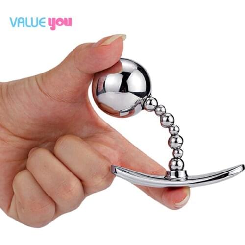 Pull bead metal anal plugs go out to wear a boat anchor base anal plug anal dilator adult sex toys